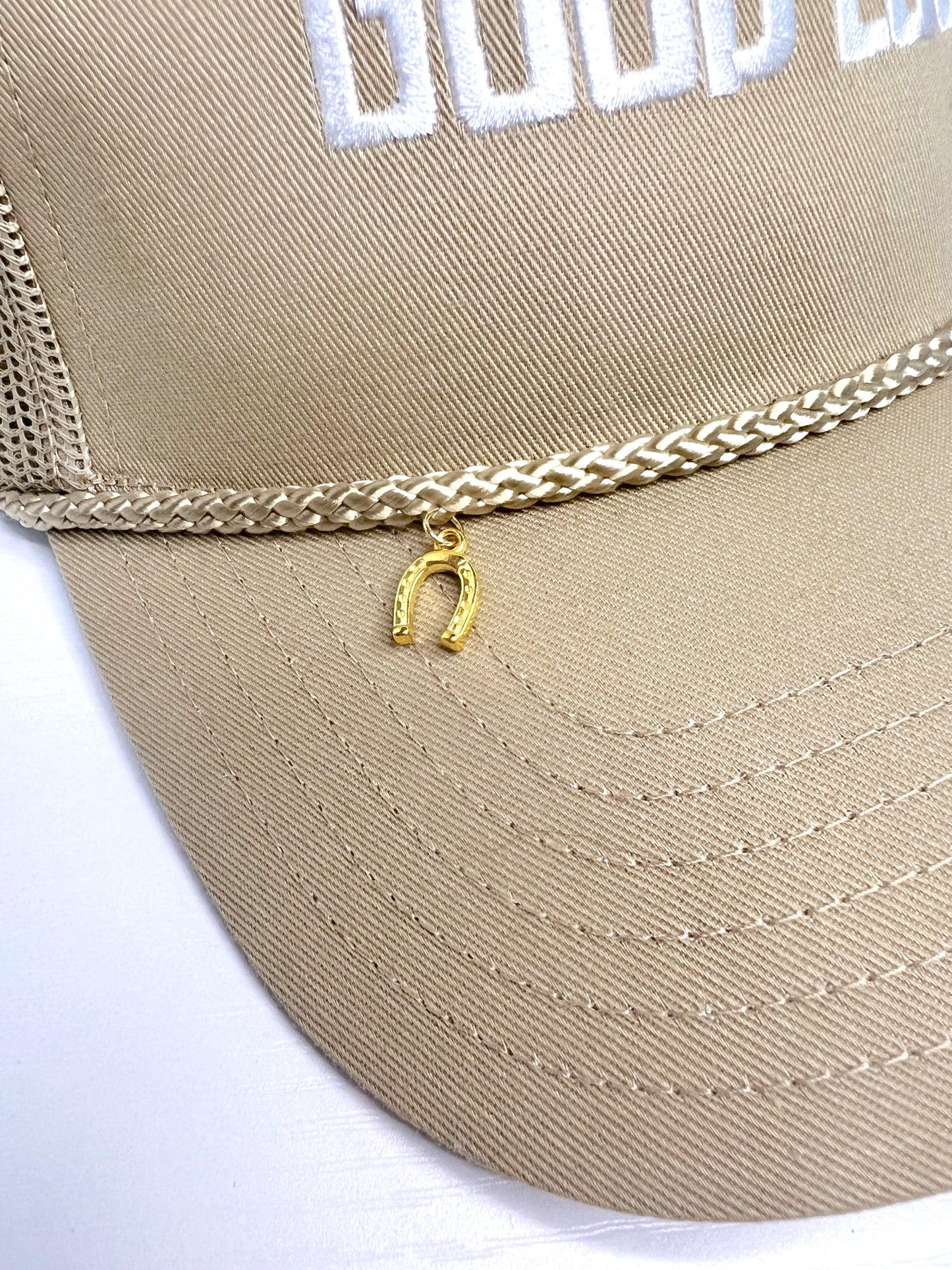 ‘GOOD LUCK’ CANVAS TRUCKER HAT