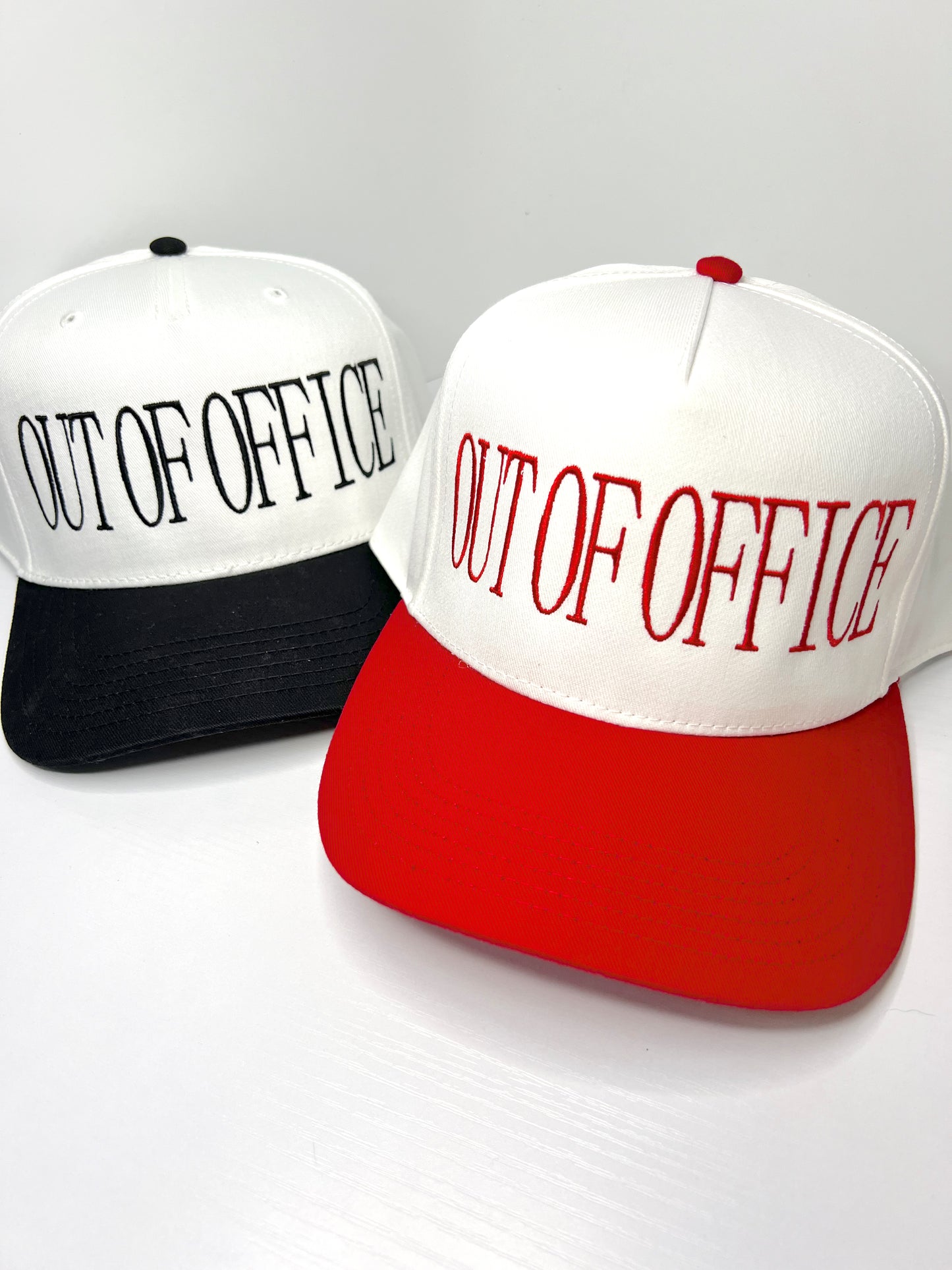 ‘OUT OF OFFICE’ CANVAS TRUCKER HAT